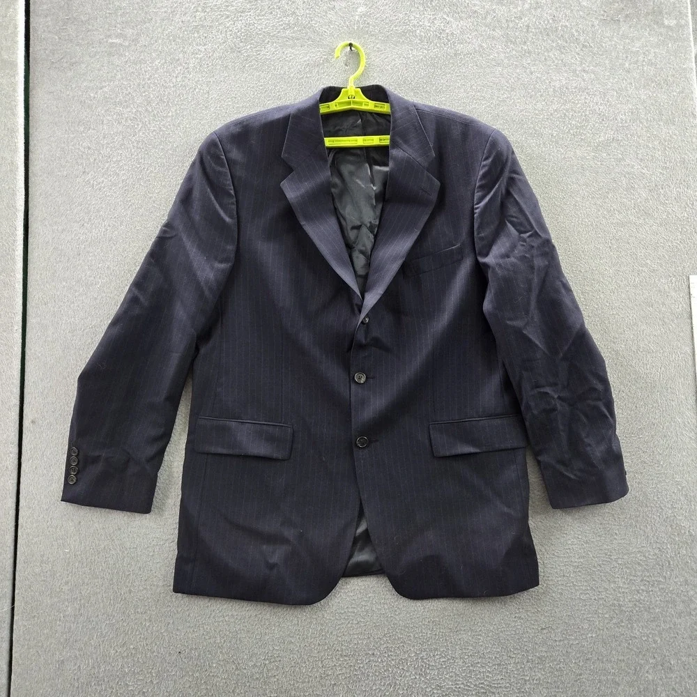 VINTAGE Chaps Ralph Lauren Men Blazer 44T Navy Wool Suit Jacket
